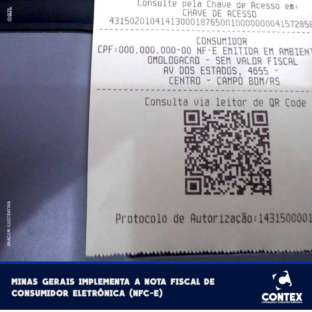Minas Gerais Implementa A Nota Fiscal De Consumidor Eletrônica Nfc E Contex Contabilidade 7194